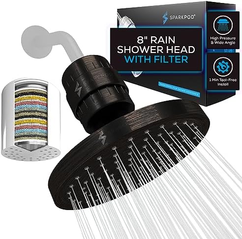 SparkPod Filtered Shower Head, 23-Stage, 8" Round, Oil-Rubbed Bronze by SparkPod