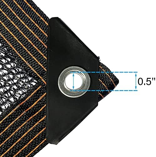 winemana 10x12 FT Black Shade Cloth for Garden, Durable Mesh Tarp Sun Shade - Image 2