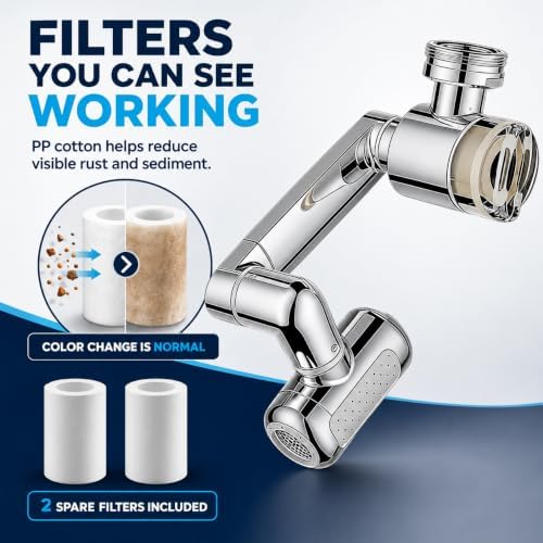 1080° Rotating Faucet Extender, 4 Spray Modes with Filter - Image 5