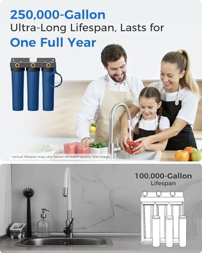 Waterdrop WHF3E 3-Stage Whole House Water Filter System with Extra 3-Pack EF20SKH Whole House Water Filter, Bundle - Image 4