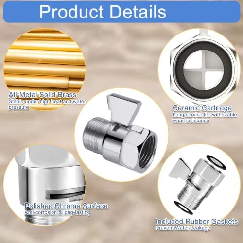 Shower Head Shut Off Control Valve, Pressure Reducer, Flow Restrictor - Image 4