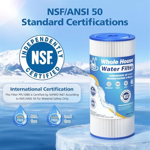 5 Micron 10" x 4.5" Whole House Water Filter Compatible with GE FXHSC - Image 3