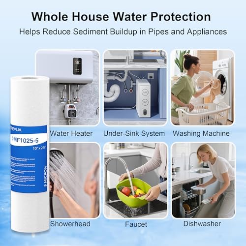 5 Micron 10" x 2.5" Sediment Water Filter Cartridge, 6-Pack - Image 6