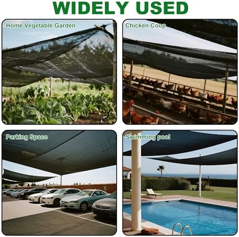 winemana 120x6 FT Shade Cloth for Garden, Outdoor Mesh Tarp Plant Sun Shade - Image 4