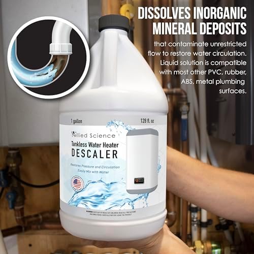 Allied Science Tankless Water Heater Flushing Kit with Square 5-Gallon Bucket, Steel Hoses, 1/6 HP Pump, and Gallon Eco-Friendly Descaler - Image 3