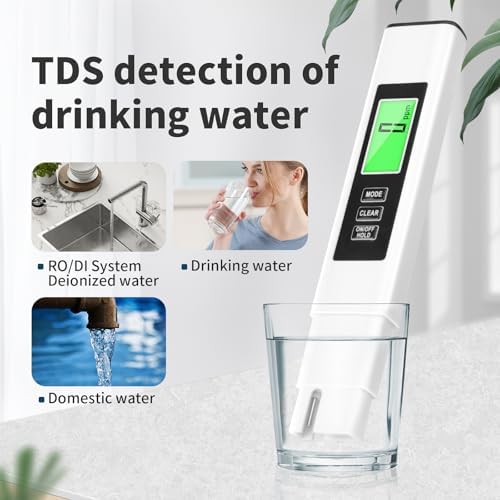New 4 in 1 TDS Meter, TDS Meter Digital Water Tester, Accurate and Reliable, Water Tester,TDS EC and Temperature (° C/° F) Meter, 0-9990ppm,Used for Drinking Water and RO/DI Systems - Image 3