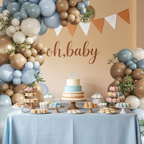 Blue and Brown Balloon Arch Kit for Bear Themed Baby Shower Decorations - Image 3
