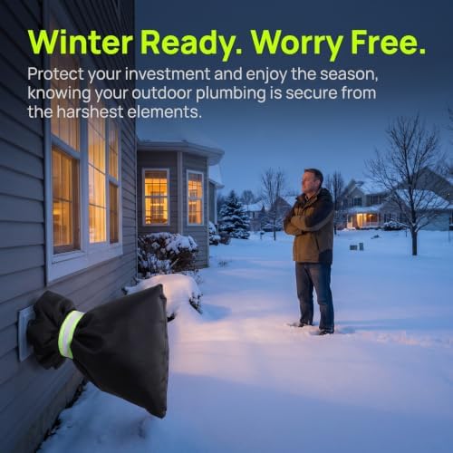 2pcsOutdoor Water Pipe Insulation Cover for Faucet & Backflow Preventer - Image 4