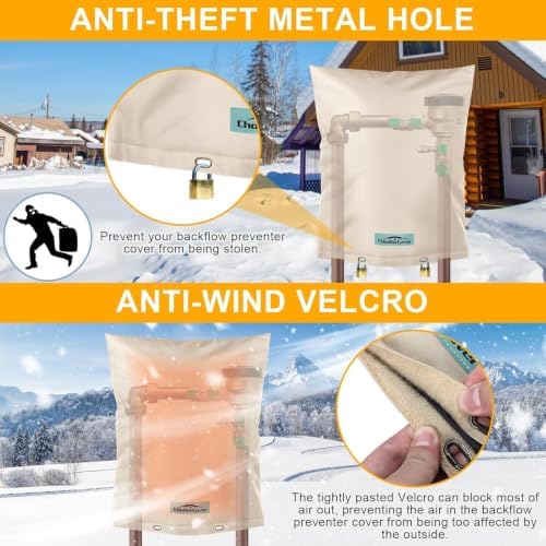24" W x 36" H Insulated Backflow Cover, Khaki, 7-Layer - Image 6