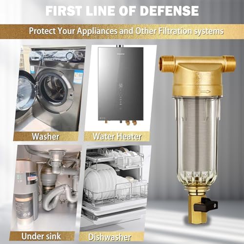 Spin Down Sediment Filters, 60 Micron Whole House Water Filter for Well Water, Washing Machine, 6-Pack for Effective Filtration and Contaminant Removal - Image 2