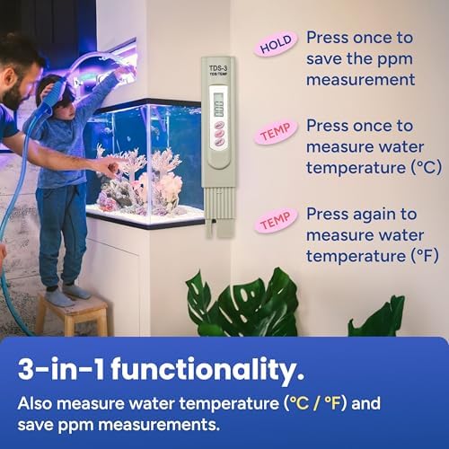 Techko Water Quality Tester, Portable Digital TDS Meter (0-9990 ppm) - Image 6