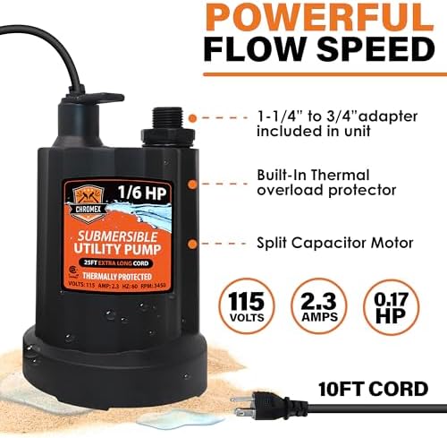 Chromex Tankless Water Heater Flush Kit, Extra Long 12 Ft Hoses with NSF Certified Liquid Descaling Solution and 1/6HP Extra Strength Pump - Image 5