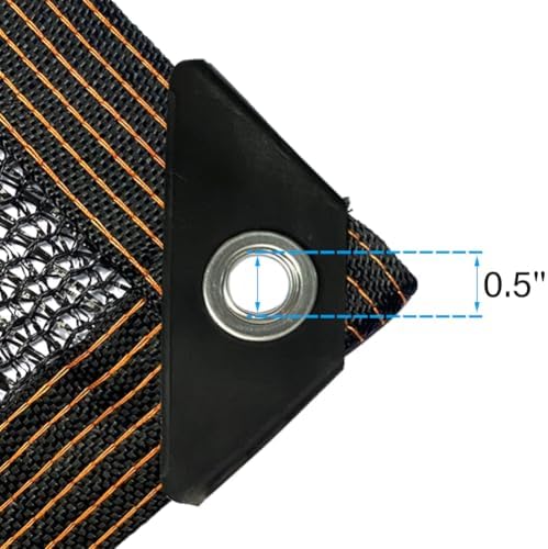 winemana 8x20 FT Black Shade Cloth for Garden, Durable Mesh Tarp Sun Shade - Image 2