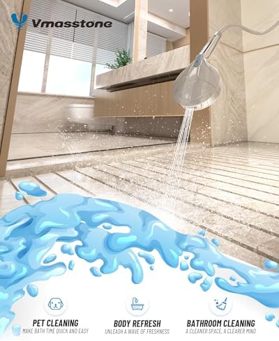 Filtered Handheld Shower Head for Hard Water, High Pressure Showerhead with 7 Spray Modes, Power Jet & Pause, Detachable & Adjustable for Healthier Skin & Hair - Chrome(VMASSTONE HM-003) - Image 5