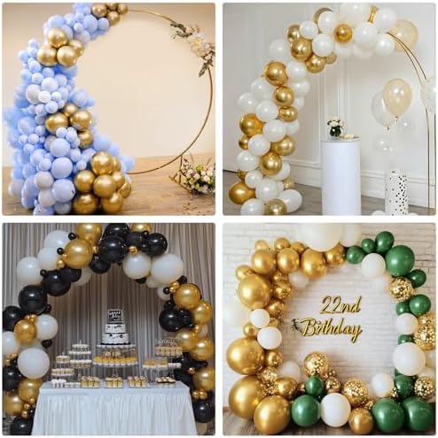 APLANET 150pcs Gold Balloons Different Sizes 18 12 10 5 Inch, Happy New Year Latex Balloons for Gold Themed Birthday Wedding Baby Shower Party, Grad Anniversary Supplies, Arch Kit Decoration - Image 7