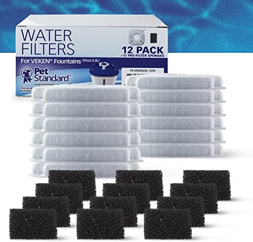 PET STANDARD Filters for VEKEN 2.8L Fountain, 12-Pack - Image 2