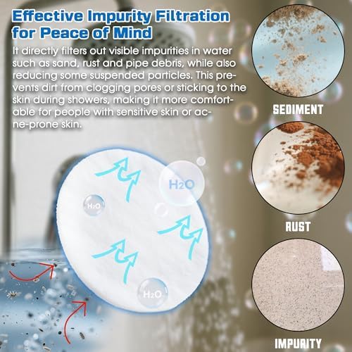 xcivi 30PCS Filtered Sediment Pad for AquaHomeGroup Filtered Shower Head - Image 4