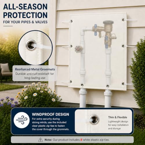 Backflow Cover, 5-Layer Multi-Opening Valve Freeze Protector,16" W x 20" H - Image 7
