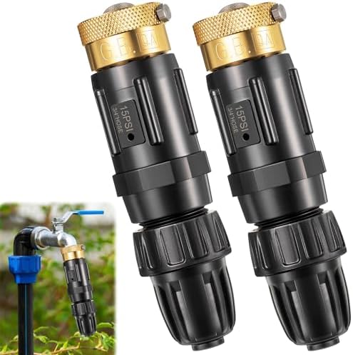 2 PC 15PSI Drip Irrigation Faucet Adapter Kit 1/2" Tubing to 3/4" Faucet by FEEKOON