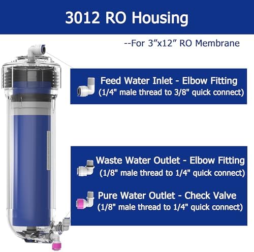300 GPD RO Membrane Filter Replacement with Reverse Osmosis Housing - Image 6