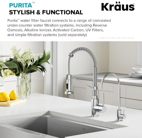 KRAUS Purita 100% Lead-Free Kitchen Water Filter Faucet in Chrome, FF-100CH - Image 2