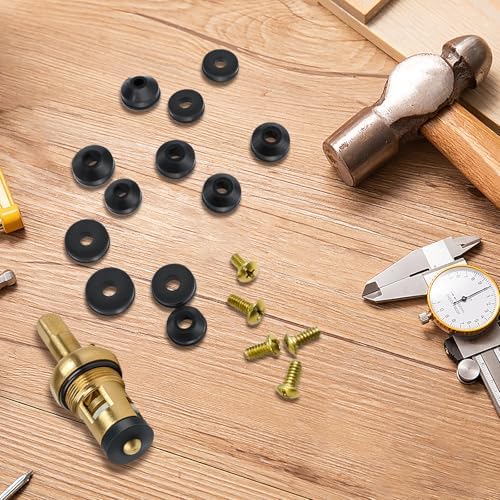 KEZE 114 PCS Faucet Washers Assorted Kit with Brass Bibb Screws Assortment - Image 7