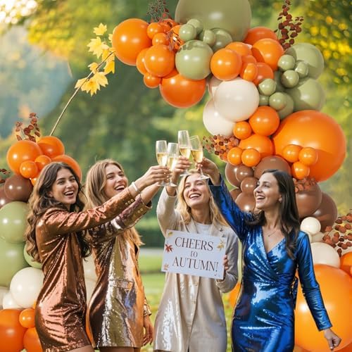 Green Fall Balloon Arch Kit for Autumn Baby Shower Decorations - Image 4