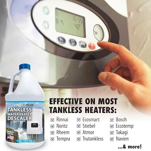 Nature's Freedom Tankless Water Heater Flush Descaler, Gallon (128 oz) – Professional Non-Toxic Descaling Solution, Biodegradable, Made in the USA - Image 7