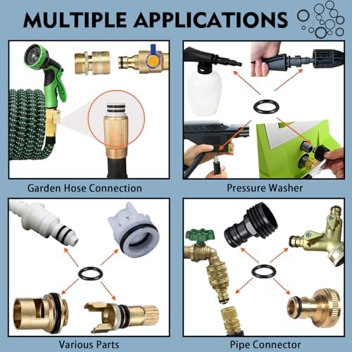 610 Pcs 30 Size Water Hose Gasket and O Ring Rubber Nitrile Washers Set - Image 6
