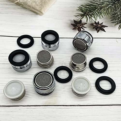 4Pcs Faucet Aerator 4 Pack Kitchen Sink Aerator Replacement Parts With Brass Housing 15/16 Inch Male Thread Aeratorwith gasket for kitchen and bathroom - Image 6