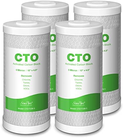SimPure 5 Micron 10" x 4.5" CTO Carbon Whole House Water Filter Cartridge by SimPure_Water