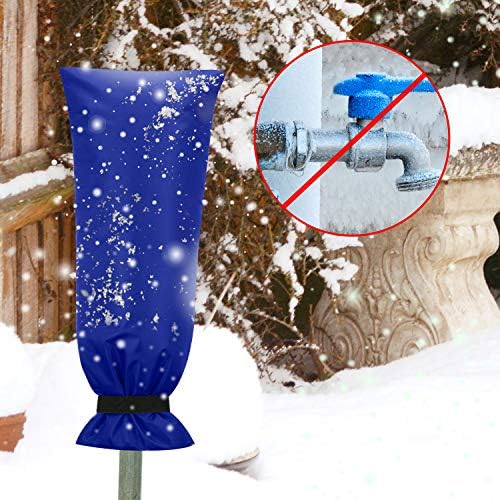 Frienda 2 Pcs Outdoor Faucet Cover for Winter Freeze Protection Large,Blue - Image 6