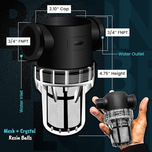 Inline Water Filter – 3/4" FNPT to FNPT, Fine Mesh Sediment Filter for Whole House, Under Sink, Shower, Washing Machine, Garden Hose, Well Water, Tap – Reusable Pre-Filter & Water Strainer - Image 5