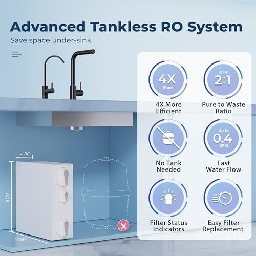 iSpring RO500-ORB Reverse Osmosis System, NSF/ANSI 58 Certified, 500 GPD - Image 3