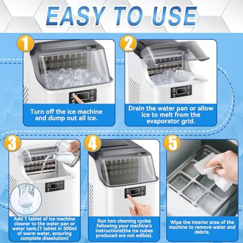 Ice Machine Cleaner Tablets Descaler (36 Pack) – Portable Ice Maker Cleaner, Nickel Safe Scale Remover Compatible with Countertop and Nugget Ice Maker, Remove limescale, Odor-Free, Crystal Clear Ice - Image 6