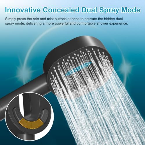 Hibbent Filtered Handheld Showerhead with 5 Filters, 5 Sprays Shower Head - Image 3