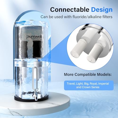 Purewell PF-1-FL Upgraded 4-Stage Composite Carbon and Fluoride Reduction Filters, Compatible with Berlkey® Big+, ProOne® Big+ Gravity Water Filter Systems and Purewell Systems (2 Pack, K Series) - Image 7