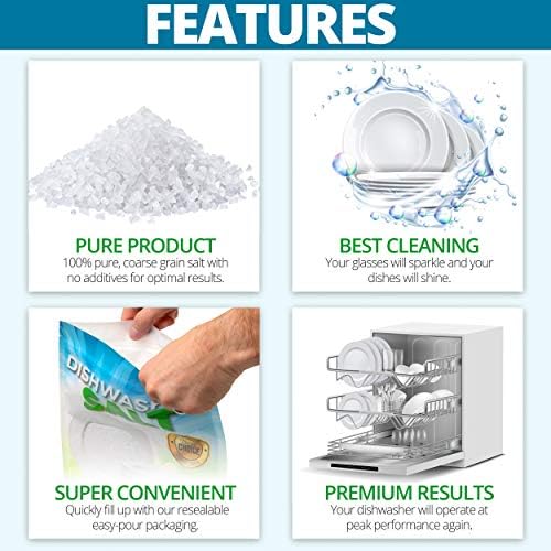 4.7 LB Premium Dishwasher Salt for Dishwasher Softener - Recommended for Meile, Bosch, Thermador, Whirlpool, and All Other Brands - Image 2