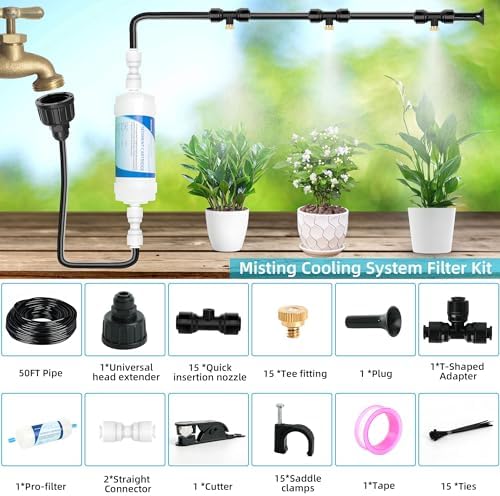 50FT Misters for Outside Patio Outdoor Misting System - Image 4