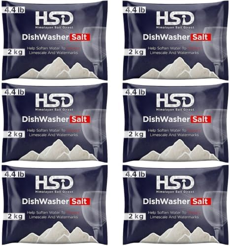 4.4 LB Dishwasher Salt, Water Softener Salt for Dishwashers (Pack of 6) by Unknown