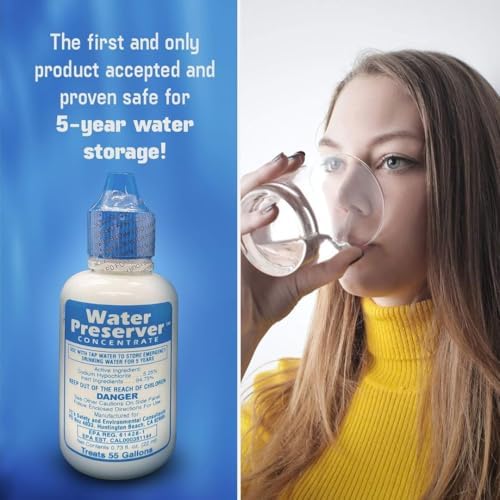 Water Preserver for 55 Gallon Water Tank 5 Pack - Made in USA - Purifies Drinking Water for 5 Years - for Emergency Storage, Rain Collection, Survival Kit, Hurricane & Earthquake - Image 5