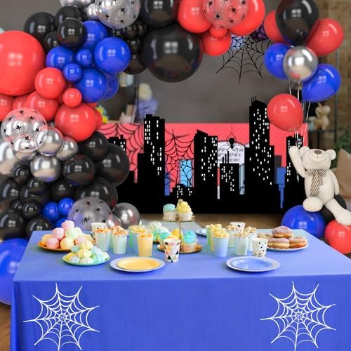 Amandir 153pcs Black Red Blue Balloon Arch Garland Kit Different Sizes - Image 6