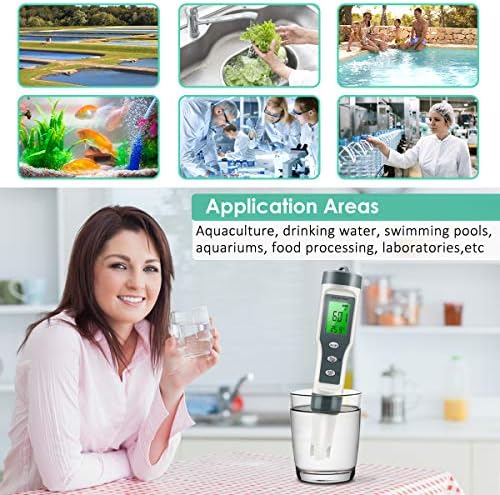 3-in-1 Digital pH Meter, Water Quality Tester with TDS and Temperature, 0.01 Resolution, LCD Display, for Pools, Spas, Aquariums - Image 7