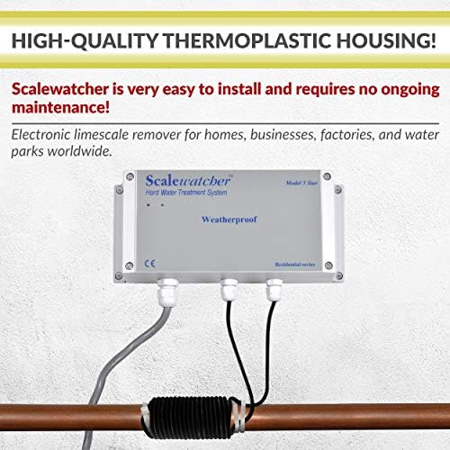 Scalewatcher 5 Waterproof Electronic Descaler | USA Made & Patented Hard Water Softener/Conditioner Alternative | 700mA Salt-Free Electric Limescale Remover for Swimming Pool, Irrigation & More - Image 4