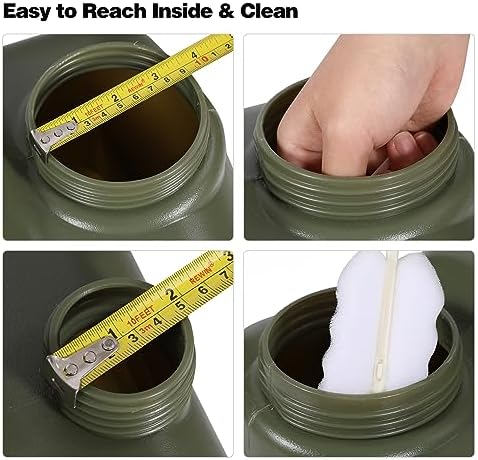 RedSwing 4 Gallon/18.5L Thickened Portable Water Container with Spigot, Water Storage Carrier for Camping Outdoor Hiking, BPA Free,Green - Image 6
