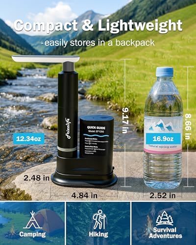 Frizzlife Electric Portable Water Filter for Camping & Emergency, Black - Image 6
