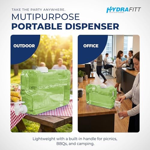 Refrigerator Water Dispenser 1.1 Gallon – Leak-Proof Slim Fridge Water Container with Spigot – BPA-Free Refillable Water Jug (Lime Green) - Image 6