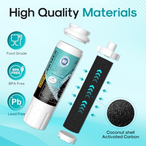 ICEPURE PRO UKF8001 NSF/ANSI 53&42 Certified Replacement Everydrop EDR4RXD1, Filter 4, Maytag UKF8001AXX UKF8001P, Whirlpool 4396395 WF-UKF8001 FMM-2 MPF15090 SGF-M9 Refrigerator Water Filter 3PACK - Image 6