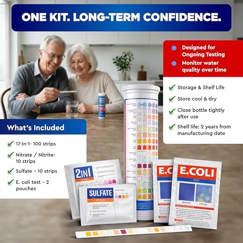 Bestprod All-New 21 in 1 Drinking Water Testing Kit Strips, Home Tap and Well Water Test Kit for Hardness, Lead, Iron, Copper, Chlorine, Fluoride - Image 6