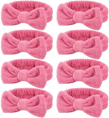 Ondder Spa Headbands Set for Women - 8 Pcs Terry Cloth Fuzzy Headbands for Skincare, Makeup Application, Face Washing and Hair Care by Ondder